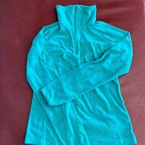 Columbia teal green fleece pullover